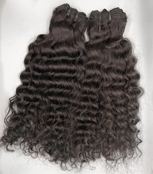 Raw Cambodian Curly Weft Extension